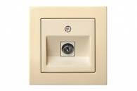 ITVL-1-01 E/S  TV socket with "F" type connector, flush mount. w/f