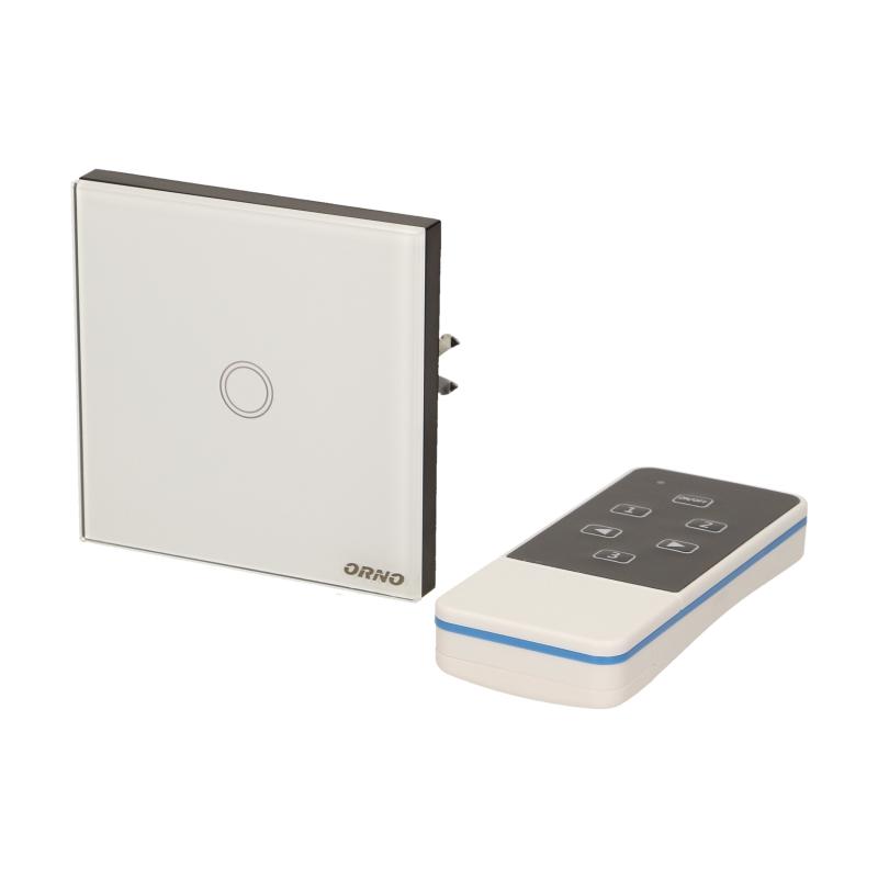 Wireless, single, touch light switch with remote control