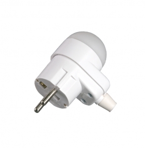 Plug with lamp 16A 250V white