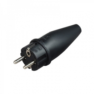 Rubber plug 16A 250V black