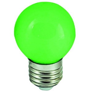 Led bulb E27 1W 230V green