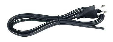 Провод с вилкой 2m 2x0,75 2,5A черный