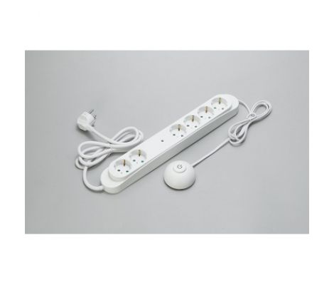 6-sockets extender with foot switch 1,4m