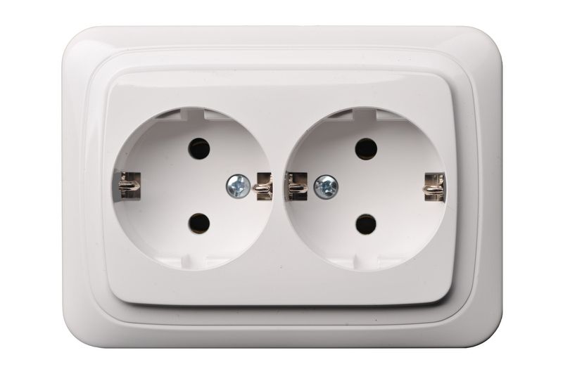 IKL16-005 A/B  Flush mount.SCHUKO socket outlet, double, 16A