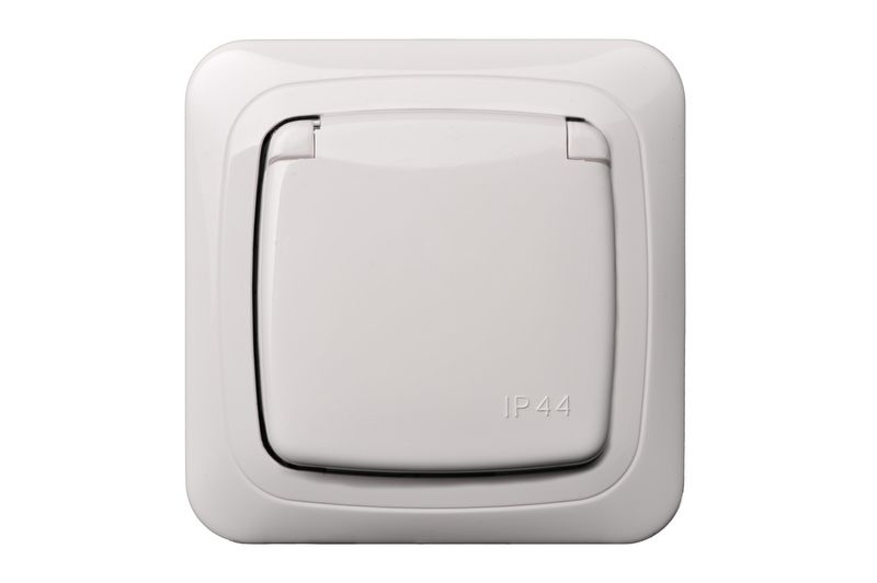 IKL16-008 A/B Flush mount.shuco socket outlet with hinged cover, IP44