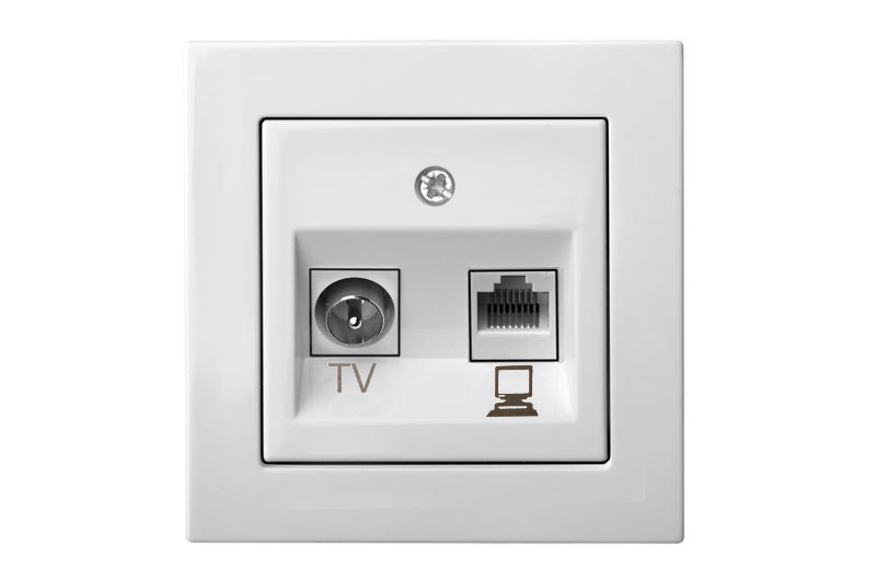 ITVKL-1-01 E/B  Flush.mount.TV and computer (RJ45 cat.6) socket, w/f