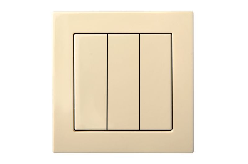 IJ3-16-002-01 E/S 3-rockers switch with LED lamp, without frame
