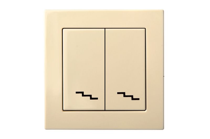 IP6+6-10-001-01 E/S  Flush mounting Two-way 2-gang switch,16A, w/f