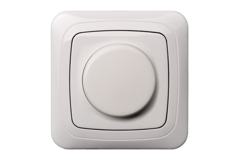 ISR-002 A/B Flush mounting rotary dimmer, 400W with frame
