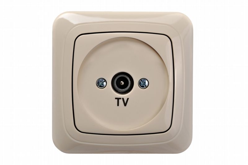 IAL-1-01 A/S Flush mount.TV socket,  ending, w/f