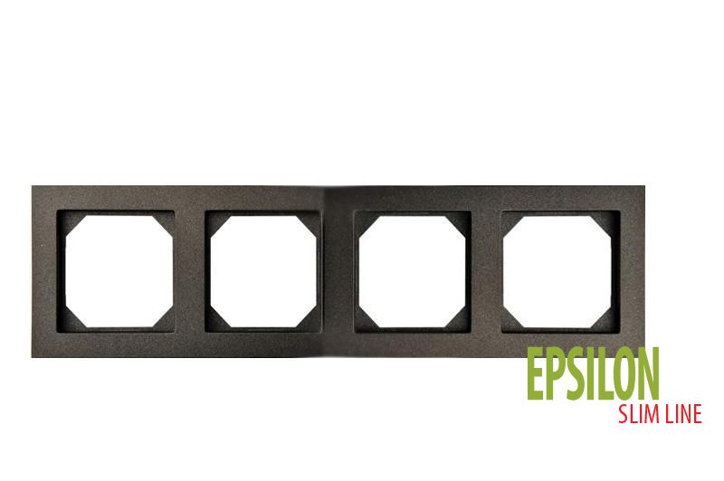 K14-145-04 E/J 4-gang frame Epsilon SlimLine