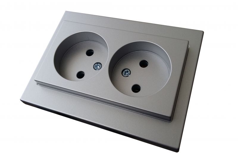 IKL16-109 E/Mt Flush mounting socket outlet, double, 16A