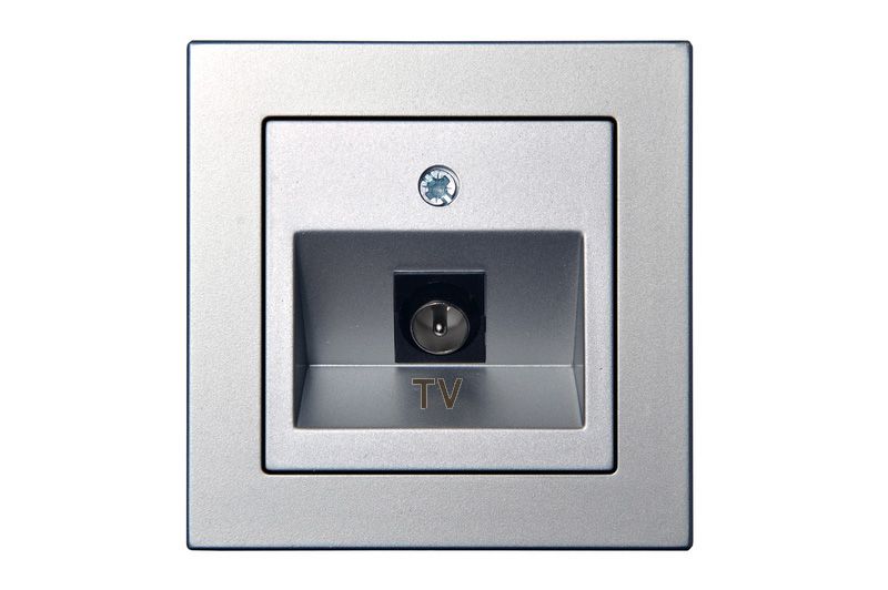 ITVL-1-01 E/Mt  TV socket with "F" type connections, without frame