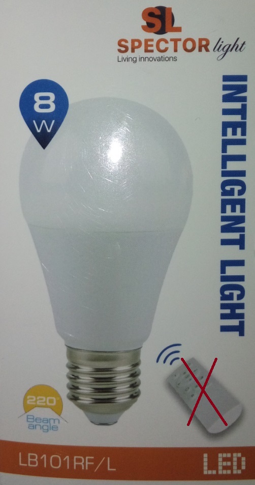 LED Bulb A60 E 8W (light flux and light color adjustment with remote control)