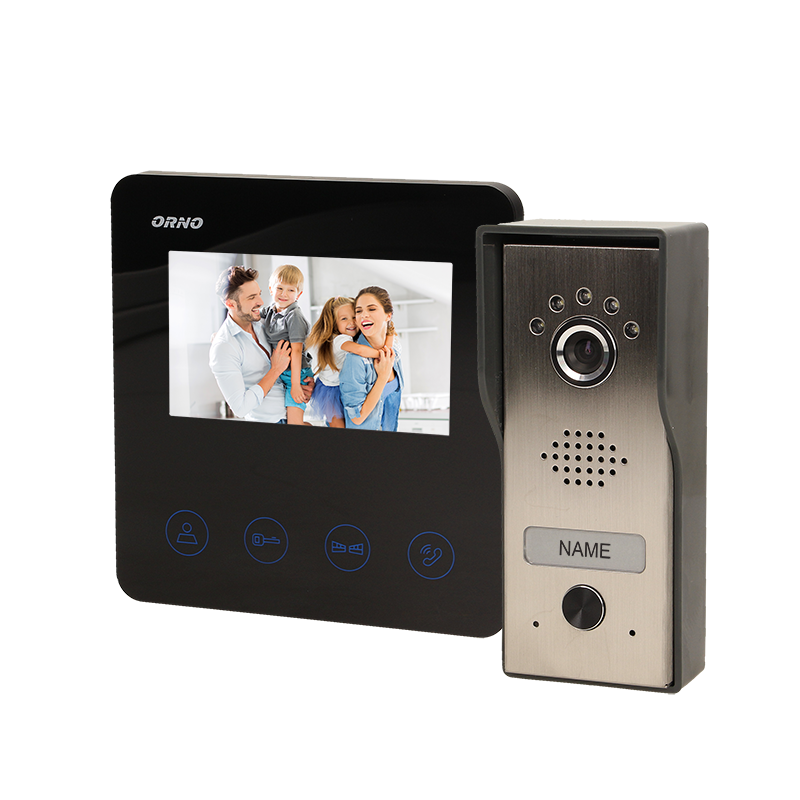 Видеодомофон для одной семьи DUX, 4,3˝ сверхтонкий ЖК-монитор 4,3 '', регулировка параметров экрана, ночное видение, дополнительный контроль ворот
