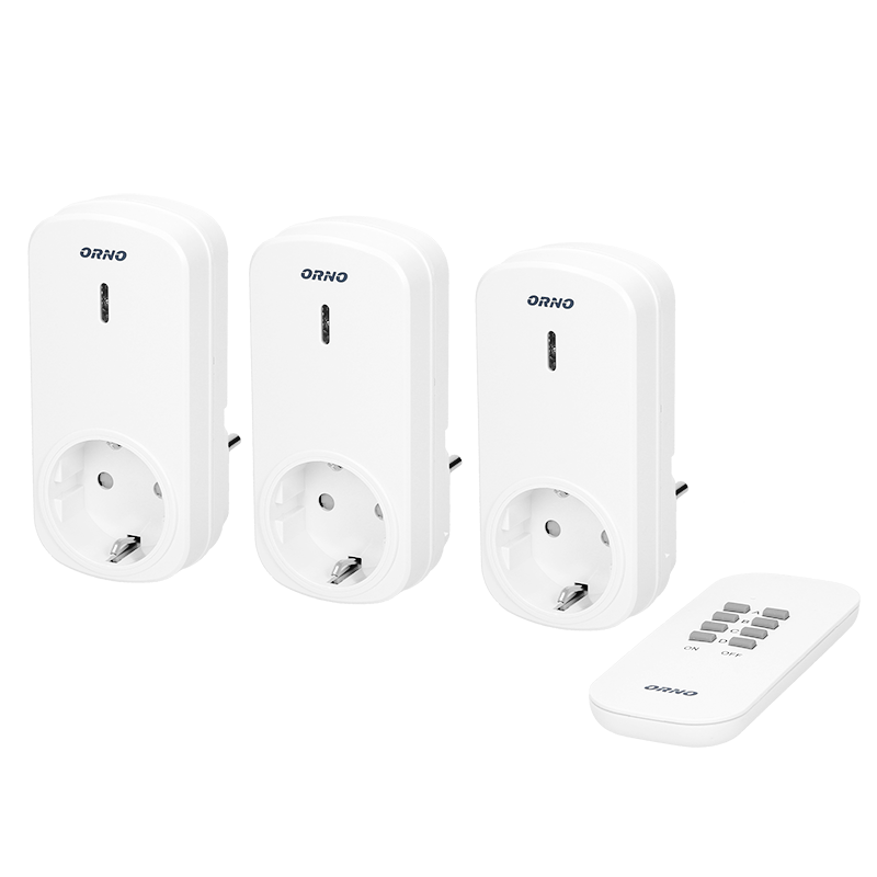 Set of wireless sockets with remote control, 3+1