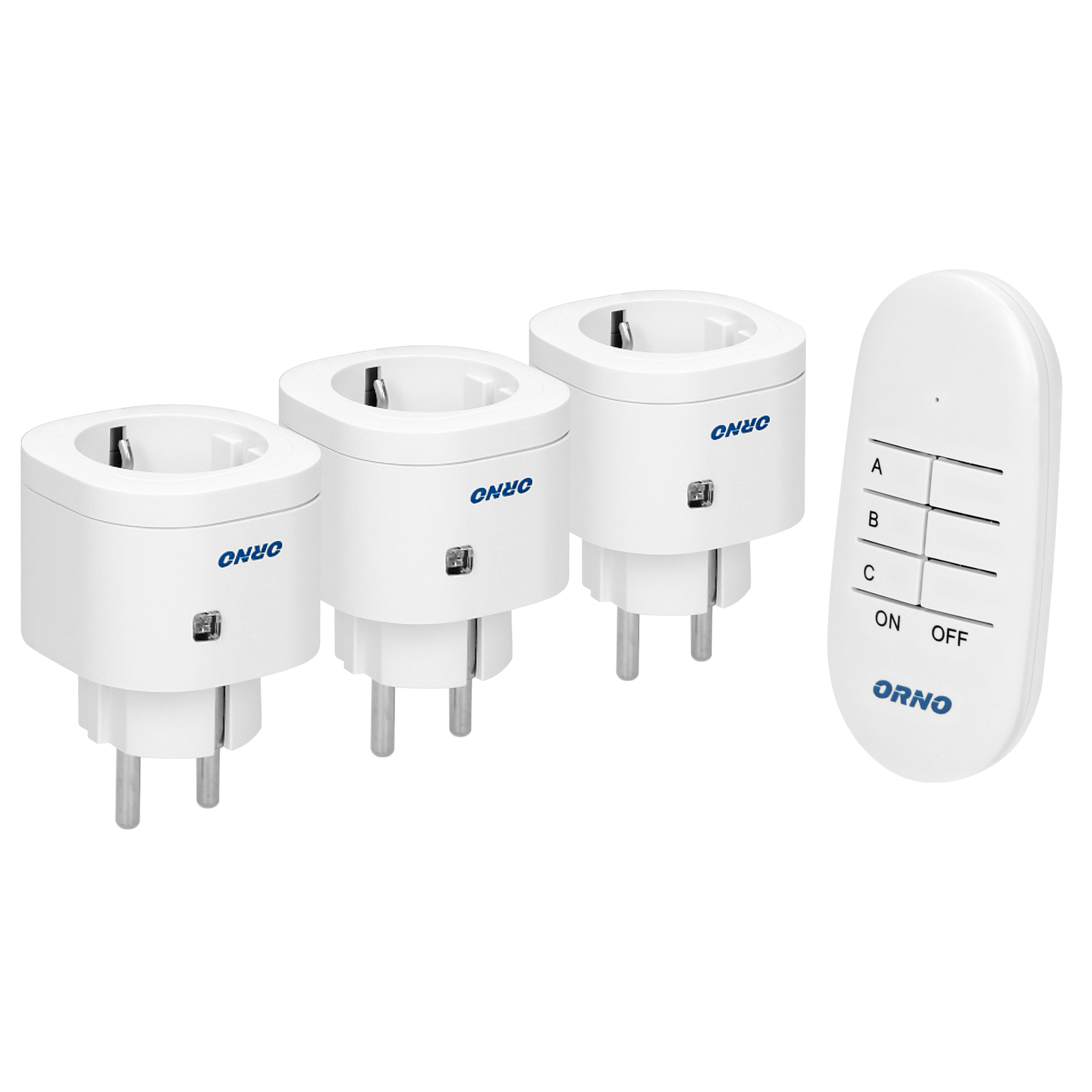 Set of wireless sockets with remote control, schuko