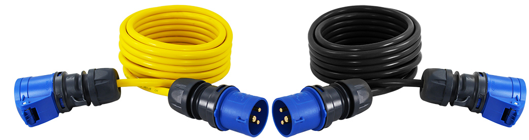 Extension cable with CEE plug and connector  16 A 250 V ~ 3500 W IP44 AT N07V3V3-F 3G1,5 / 5 m
