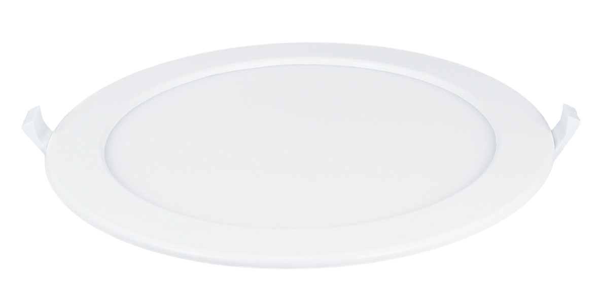 LED panel 6 W, round, recessed, 2700 K, 360 lm, Ra> 80, 20.000 h, lamp diameter: 115 mm, cutout diameter: 100-110 mm, 165-265 V~ 50-60 Hz