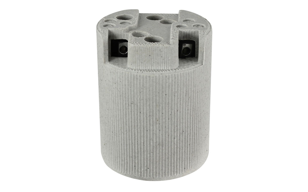Bulb socket E40 ceramic,  750 V, 16 A, T400