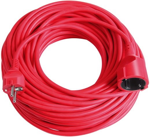 Extention cord  with ground MZ3-01 H05VV-F 3G1.00mm²  20m red