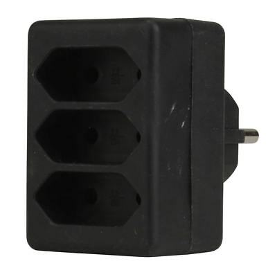 3- way adapter black