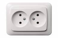 IKL16-109 A/B Flush mounting socket outlet, double, 16A