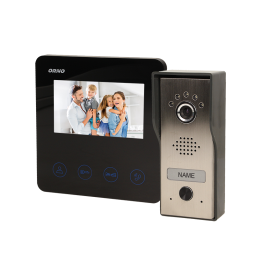 Vienu ģimenes video domofons DUX, 4,3˝, īpaši plāns LCD monitors 4,3 '', regulējami ekrāna parametri, nakts redzamība, papildu vārtu kontrole
