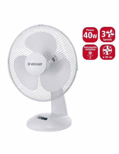 VENT-P30T4  Galda ventilators 40W d.30 cm, 3 ātrumi. ALIZE4 Balts