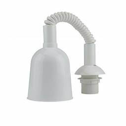 Lamp holder E27 white with cable and terminal