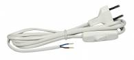 Connection cable with switch 3m 2x0,75 2,5A white