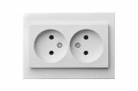 IKL16-109 E/B Flush mounting socket outlet, double, 16A