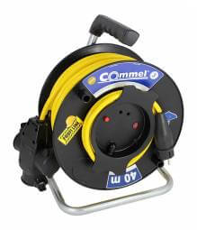 CABLE REEL 40M WITH 3-WAY RUBBER ADAPTOR 3x1,5 16A 3500W IP44