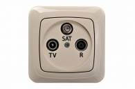 IAL-3-10-01 A/S TV+R+SAT socket, intermediate, 10dB w/f