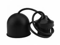 Lamp holder E27 with cable and terminal, black, 2x0,75mm², 70cm