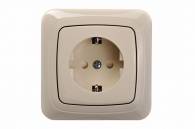 IKL16-014-01 A/S Flush mount SCHUKO socket outlet with spreader claws, 16A w/f