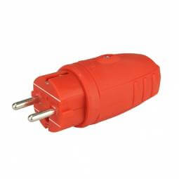 PVC 16A IP44 plug, red