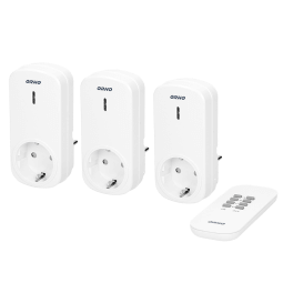 Set of wireless sockets with remote control, 3+1